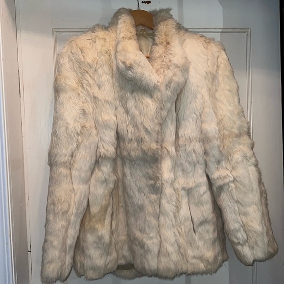 Jackets & Blazers - Vintage rabbit fur coat for repair or repurpose